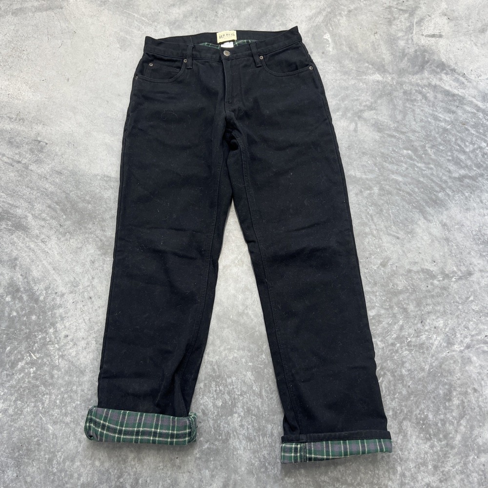 Red Head Black Blanked Lined Jeans Size 31-34